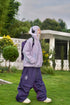 Unisex Reflective Purple Snow Jacket & Pants Set
