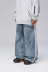 Unisex Denim style Baggy Grey Snow Pants