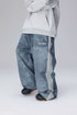 Unisex Denim style Baggy Grey Snow Pants