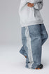 Unisex Denim style Baggy Grey Snow Pants