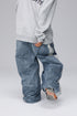 Unisex Denim style Baggy Grey Snow Pants