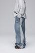 Unisex Denim style Baggy Grey Snow Pants