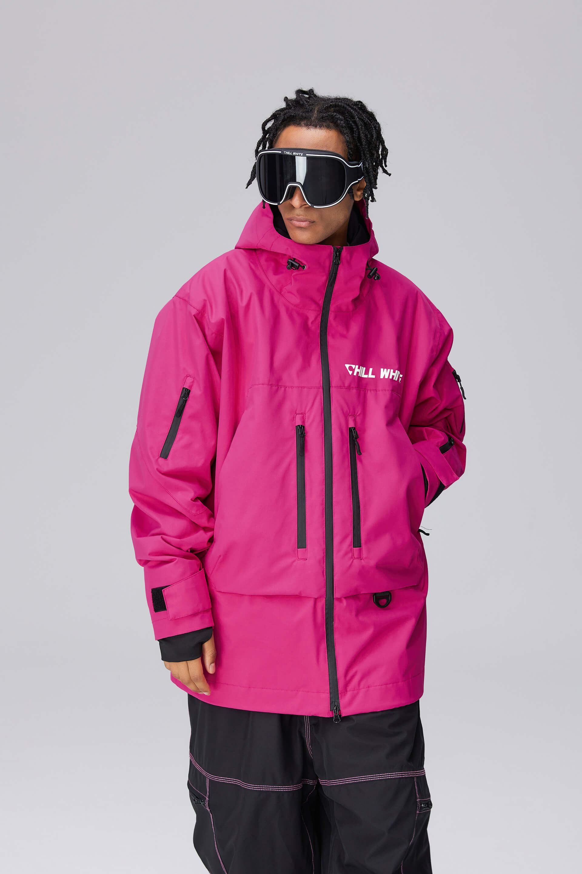 Unisex Hot Pink Snow Jacket