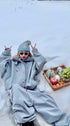 Unisex Fur Collar Snow Jacket & Pants Set