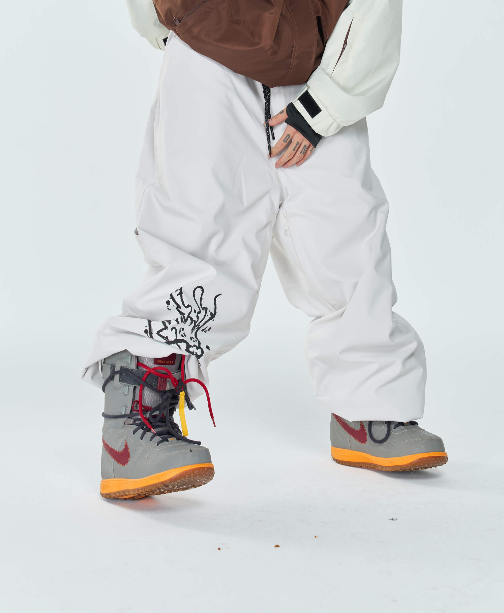 Dragon Head Design Snow Pants