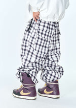 Checkered Black Snow Pants