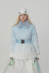 Gradient Fur Collar Snow Jacket and Pants Set