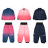 Unisex Denim Style Gradient Color Snow Jacket & Pants