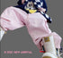 Unisex Baggy Snow Pants (Khaki/Pink)