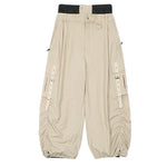 Unisex Baggy Snow Pants With Ribbon