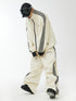 Unisex White Snow Jacket & Pants (With Black Stripe)