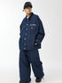 Unisex Midnight Navy Denim Style Snow Jacket & Pants