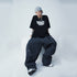 Unisex Denim Style Baggy Snow Pants